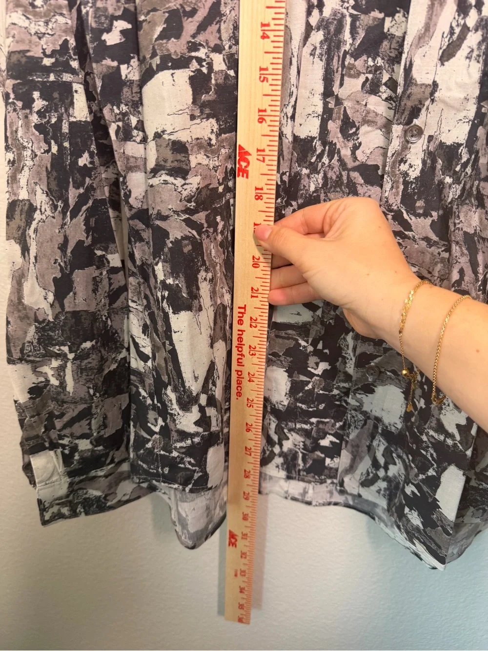 Theory Abstract Brushstroke Button-Up Shirt 100% Cotton Size XL